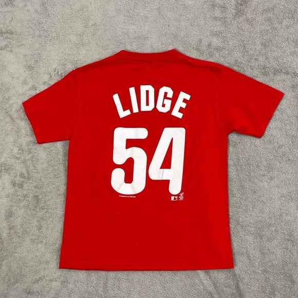 PHILADELPHIA PHILLIES BASEBALL MLB Genuine Merchandise Red T-Shirt S 100% Cotton - Picture 2 of 6